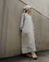 Linen Gather Dress / Khakibeige・Frenchblue