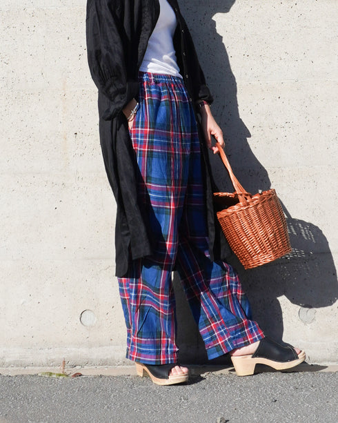 〈再入荷〉INDIGO Tartan Ease Pants / Red・Blue