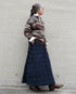 Nel Check Gathered Skirt / Black Watch・Red Check