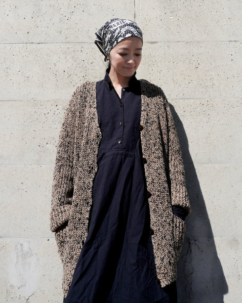 Heirloom Collar Dress / White・Black