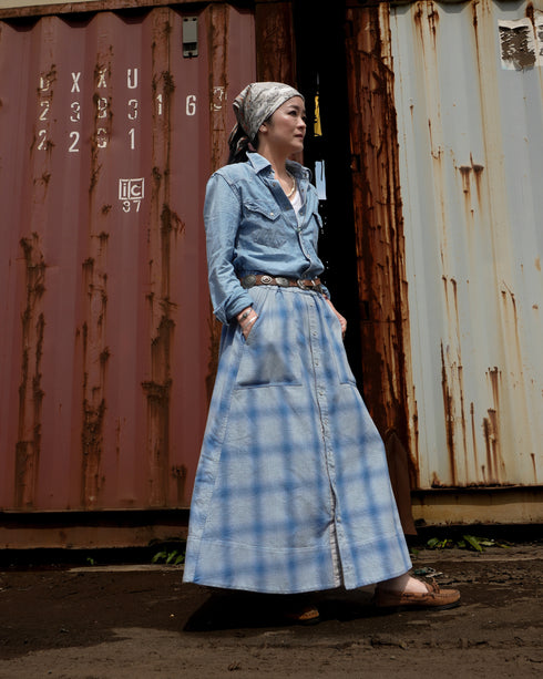 INDIGO Ombre Cargo Skirt