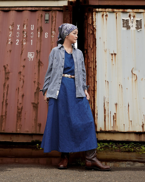 INDIGO Chambray Work Shirt / Blue・Navy