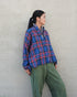 INDIGO Tartan Over Shirt / Red・Blue