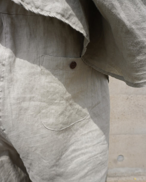 Linen Ease Pants / Natural・Brown・Black
