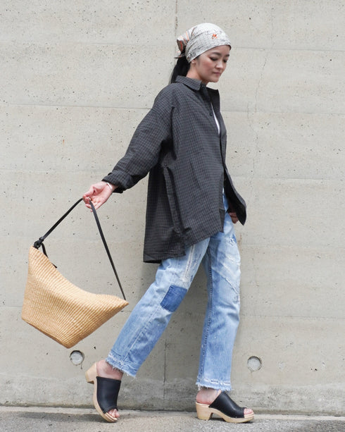 Dobby Check Over Shirt / Beige・Blue・Charcoal
