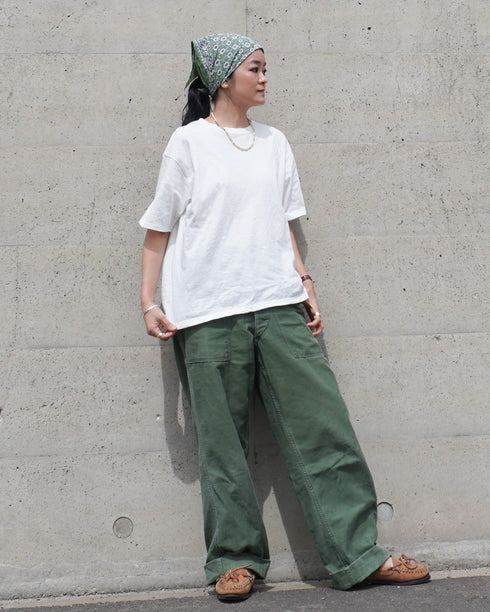 Raffy Cotton Ease Tee / White・Gray・Khaki