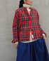 INDIGO Tartan Over Shirt / Red・Blue
