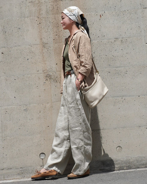 Linen Ease Pants / Natural・Brown・Black