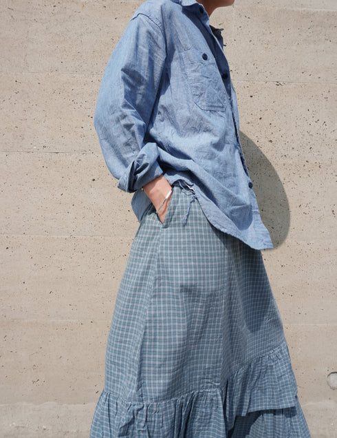 INDIGO Chambray Work Shirt / Blue・Navy