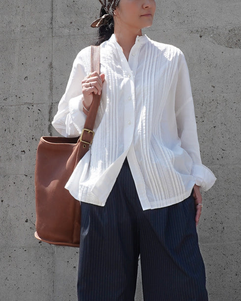 Heirloom Pintuck Lace Blouse / White
