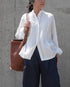Heirloom Pintuck Lace Blouse / White