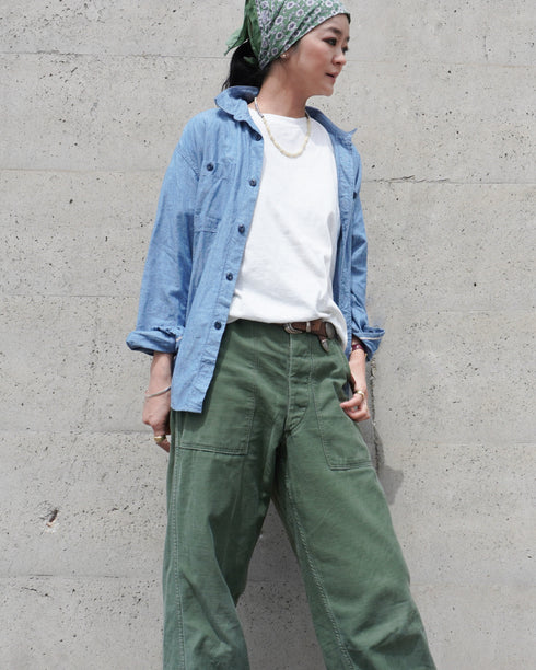 INDIGO Chambray Work Shirt / Blue・Navy