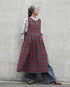 Nel Check Apron Dress / Black Watch・Red Check