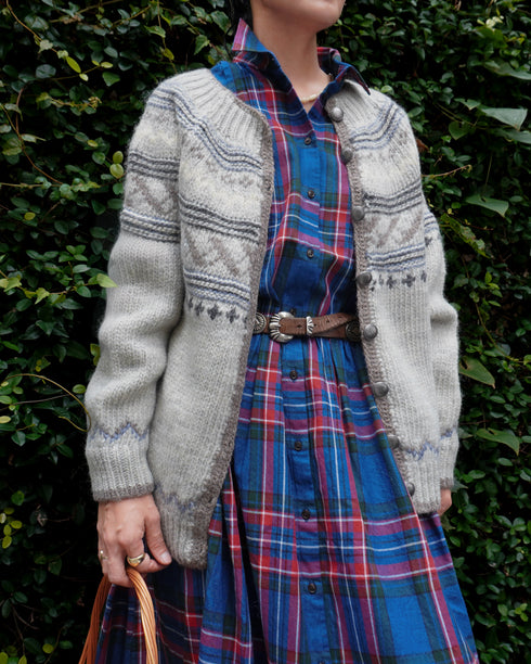 Nordic Knit Cardigan / Gray