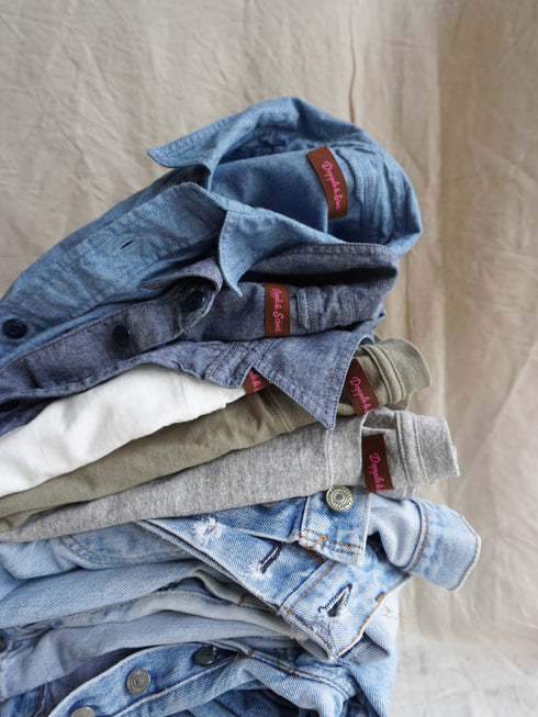 INDIGO Chambray Work Shirt / Blue・Navy