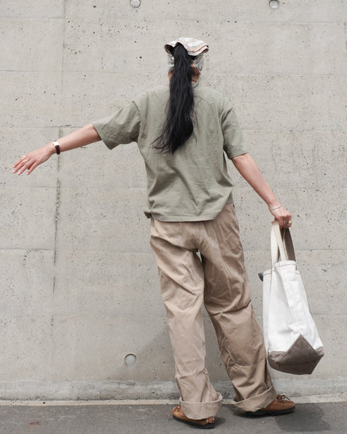 Raffy Cotton Ease Tee / White・Gray・Khaki