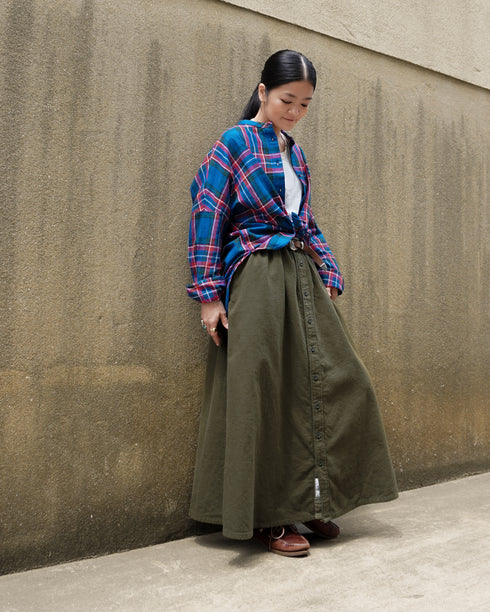 INDIGO Tartan Over Shirt / Red・Blue