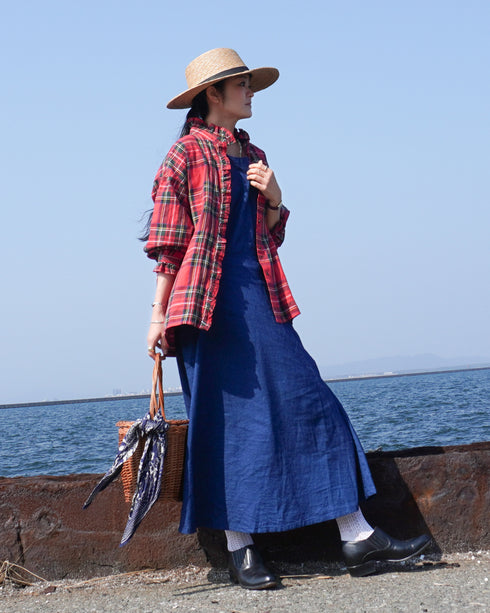 "3月4日 (水) 21:00〜販売開始" INDIGO Racerback Dress