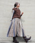 BasShu × Dopple&Scent Gathered Shirt Dress / BROWN
