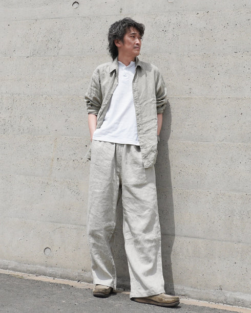 Linen Ease Pants / Natural・Brown・Black