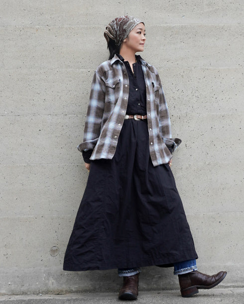 Heirloom Collar Dress / White・Black