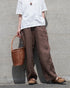 Linen Ease Pants / Natural・Brown・Black