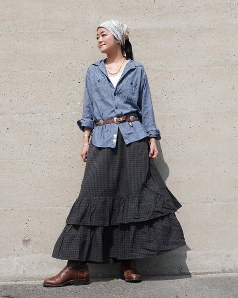 INDIGO Chambray Work Shirt / Blue・Navy