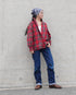 〈予約〉INDIGO Tartan Frill Tuck Blouse / Red・Blue