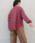 INDIGO Tartan Over Shirt / Red・Blue