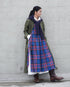 〈再入荷〉INDIGO Tartan Apron Dress / Red・Blue