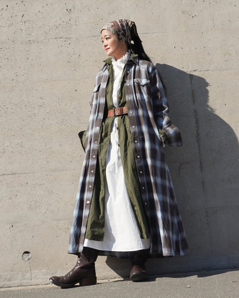 INDIGO Ombre Western Shirt Dress