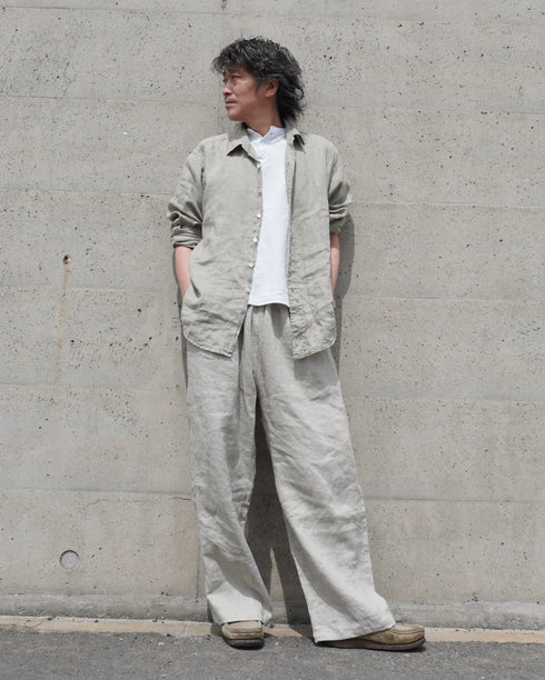 Linen Ease Pants / Natural・Brown・Black