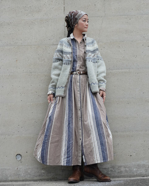 Nordic Knit Cardigan / Gray