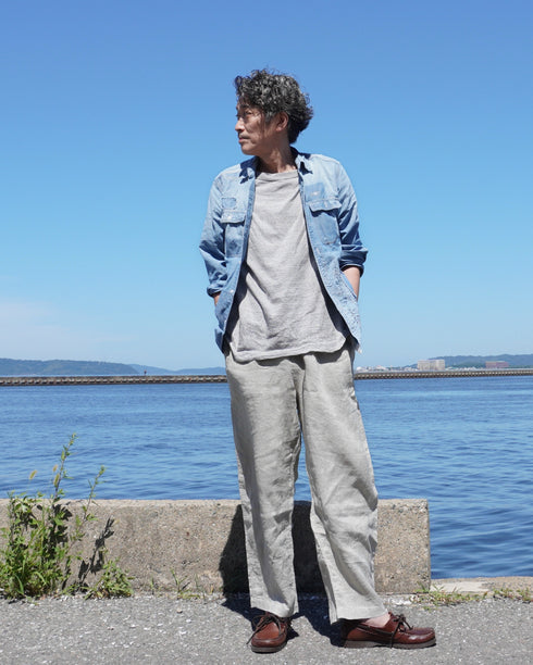 Raffy Cotton Ease Tee / White・Gray・Khaki