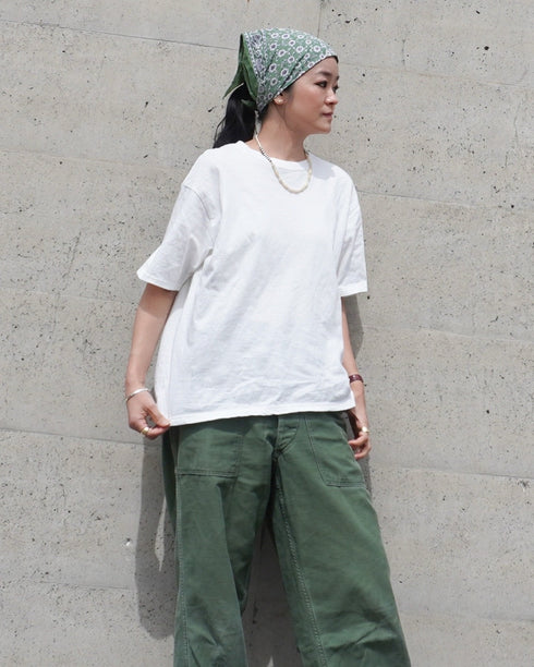 Raffy Cotton Ease Tee / White・Gray・Khaki