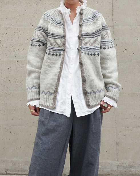 Nordic Knit Cardigan / Gray