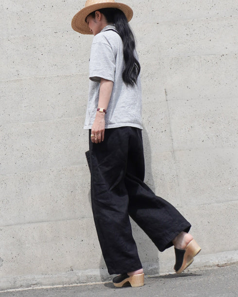 Linen Ease Pants / Natural・Brown・Black