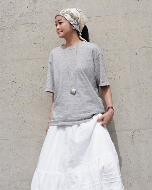 Raffy Cotton Ease Tee / White・Gray・Khaki