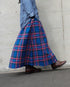 INDIGO Tartan Gathered Skirt