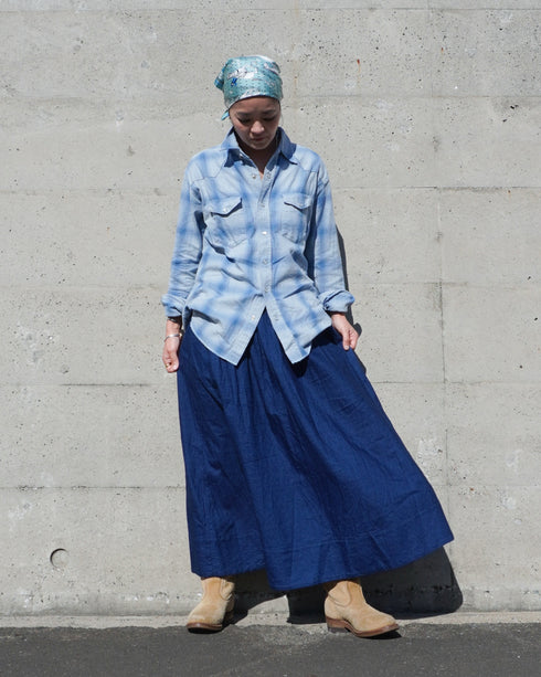 INDIGO Gathered Skirt