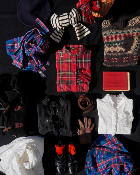 INDIGO Tartan Over Shirt / Red・Blue