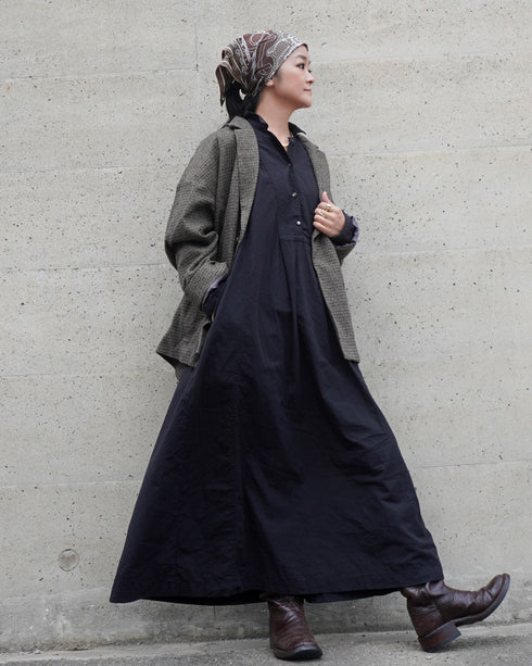 Heirloom Collar Dress / White・Black