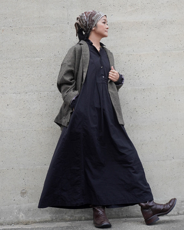 Heirloom Collar Dress / White・Black
