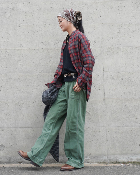 Nel Check Over Shirt / Black Watch・Red Check