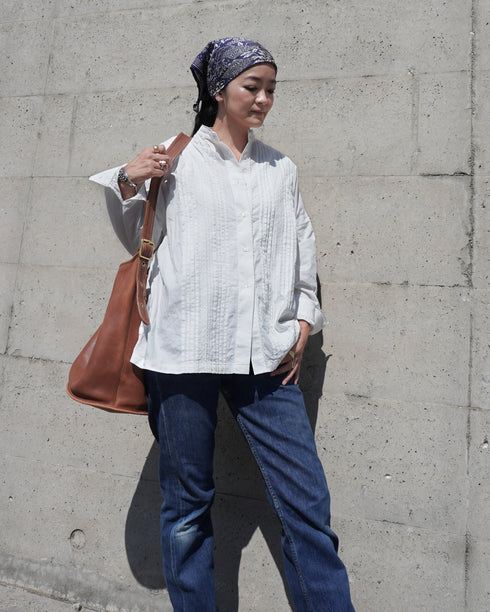 Heirloom Pintuck Lace Blouse / White