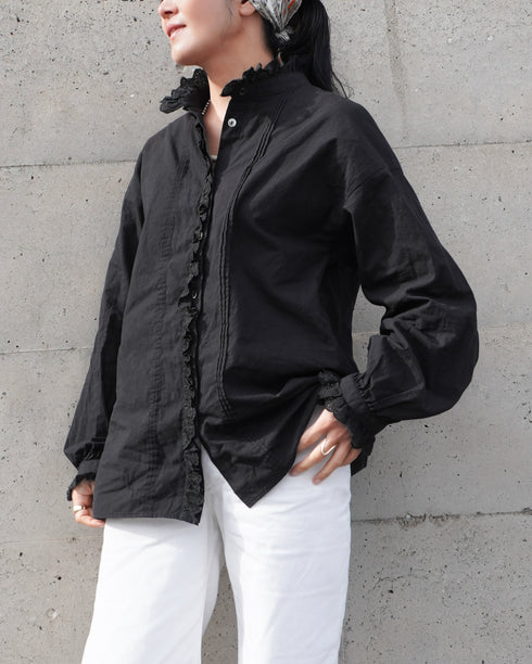 Vintage Lace Blouse / Black