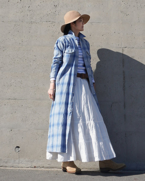 INDIGO Ombre Western Shirt Dress