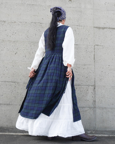 Nel Check Apron Dress / Black Watch・Red Check