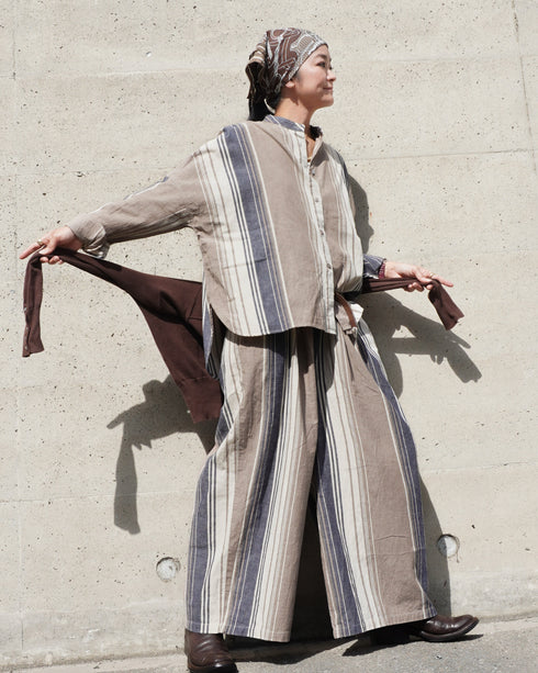 BasShu × Dopple&Scent Ease Pants / BROWN