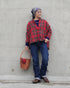 INDIGO Tartan Over Shirt / Red・Blue